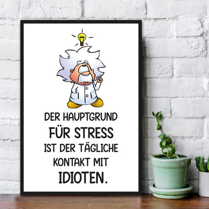 SEO. Holzschild mit Spruch Hauptgrund für Stress - Linkreich