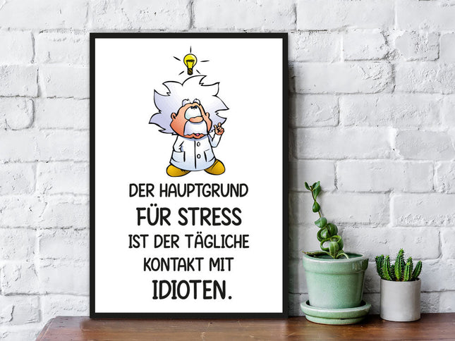 SEO. Holzschild mit Spruch Hauptgrund für Stress - Linkreich
