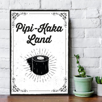 SEO. Holzschild mit Spruch - Pipi - Kaka - Land - Linkreich