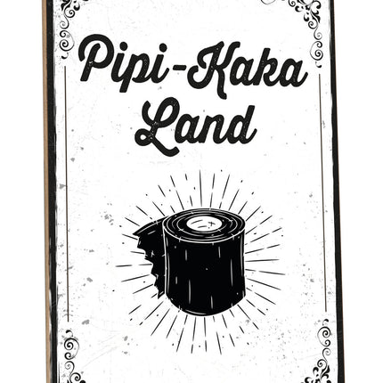 SEO. Holzschild mit Spruch - Pipi - Kaka - Land - Linkreich