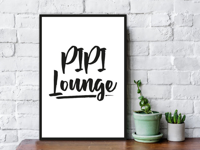 SEO. Holzschild mit Spruch Pipi Lounge - Linkreich