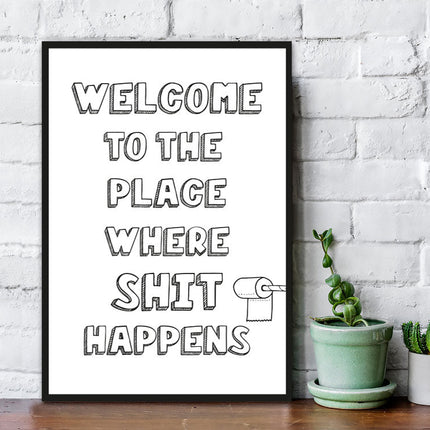 SEO. Holzschild mit Spruch Shit Happens - Linkreich