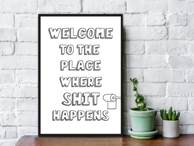 SEO. Holzschild mit Spruch Shit Happens - Linkreich