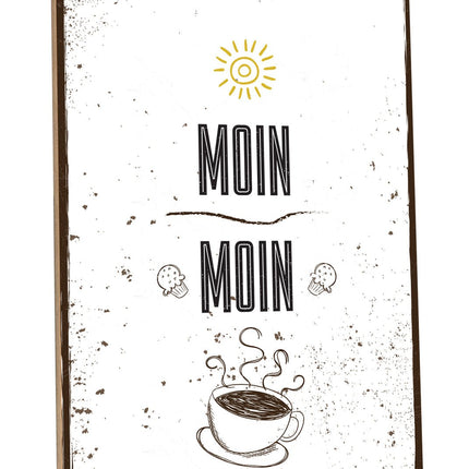 SEO. Holzschild Moin Moin - Linkreich