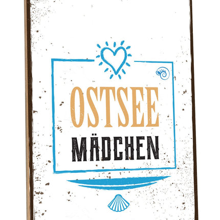 SEO. Holzschild Ostsee Mädchen - Linkreich
