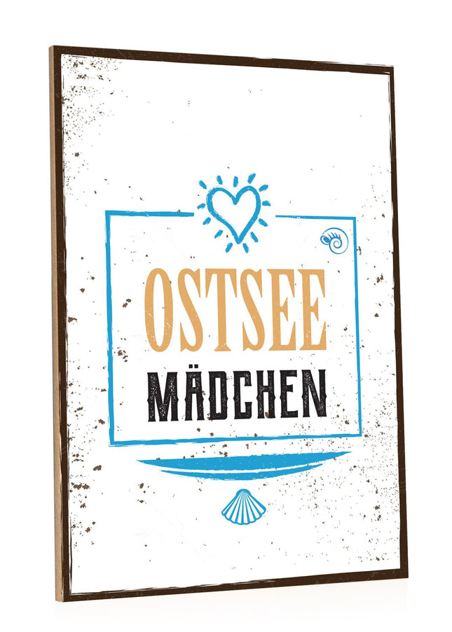 SEO. Holzschild Ostsee Mädchen - Linkreich