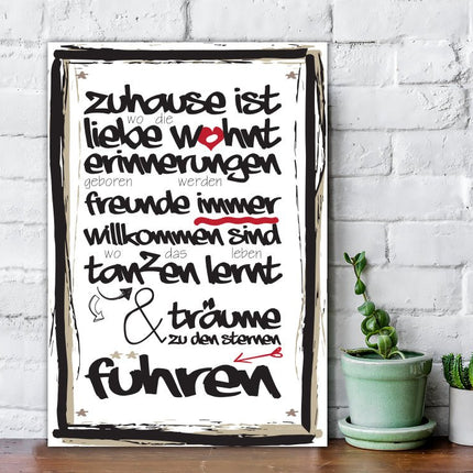 SEO. Holzschild Zuhause ist wo die Liebe wohnt 2.0 - Linkreich