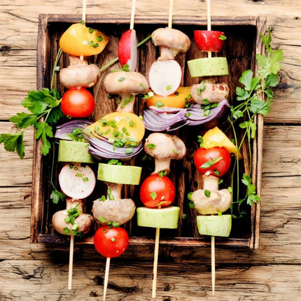 Holzspiess 100er Paket 30cm Grillspiess Schaschlikspiesse Holzspiesse Einweg fuer BBQ Grill Party