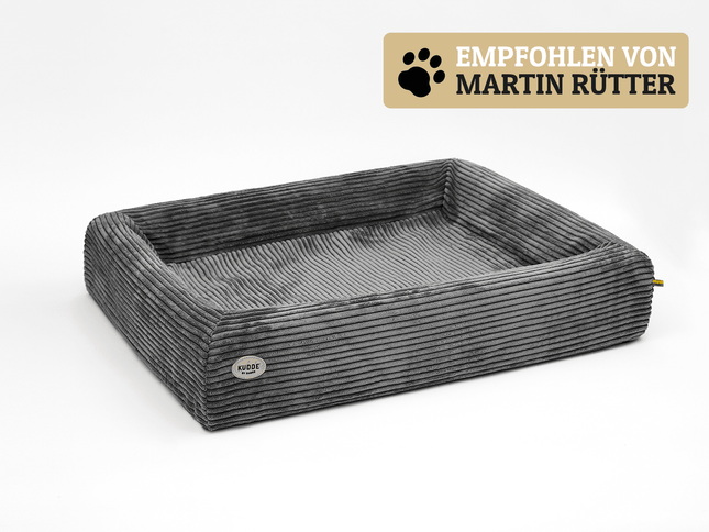 SEO. Hundebett KUDDE Cord - grau Linkreich