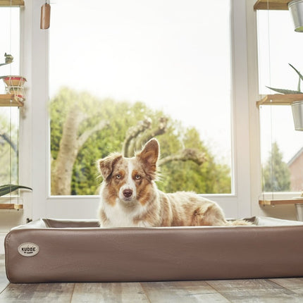 SEO. Hundebett KUDDE Kunstleder - chocolate Linkreich