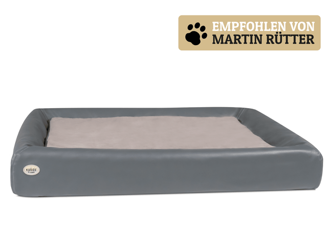 SEO. Hundebett KUDDE Kunstleder - stone Linkreich