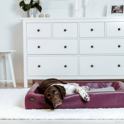 SEO. Hundebett KUDDE Kunstleder - brombeer Linkreich