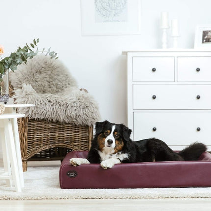 SEO. Hundebett KUDDE Kunstleder - brombeer Linkreich