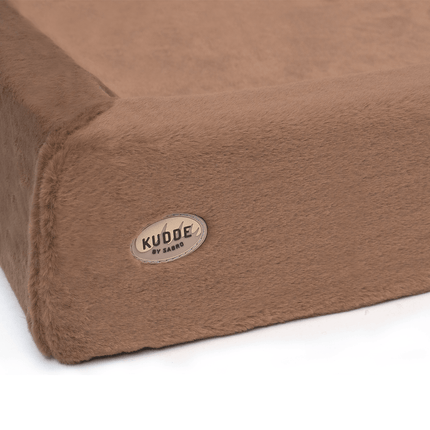 SEO. Hundebett KUDDE Kuschelfell (vegan) - nougat Linkreich