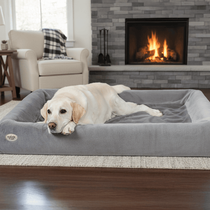 SEO. Hundebett KUDDE Kuschelfell (vegan) - stone Linkreich