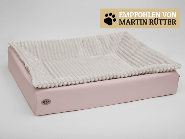 SEO. Hundebett KUDDE Pastell Kunstleder - blush Linkreich