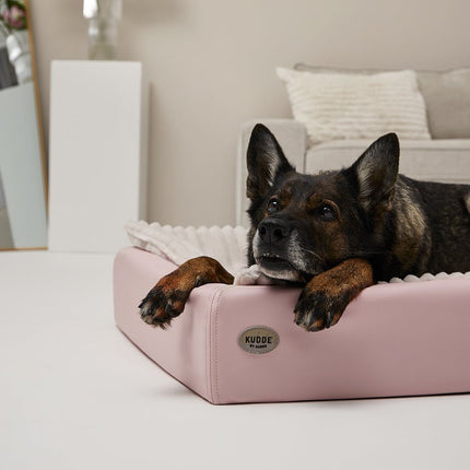 SEO. Hundebett KUDDE Pastell Kunstleder - blush Linkreich