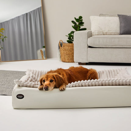 SEO. Hundebett KUDDE Pastell Kunstleder - ivory Linkreich