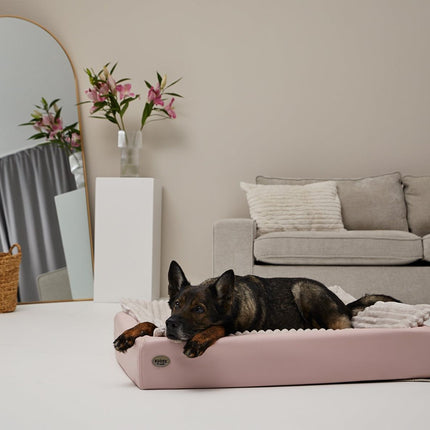 SEO. Hundebett KUDDE Pastell Kunstleder - blush Linkreich