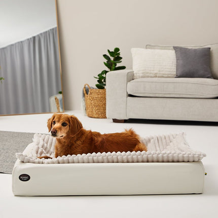 SEO. Hundebett KUDDE Pastell Kunstleder - ivory Linkreich
