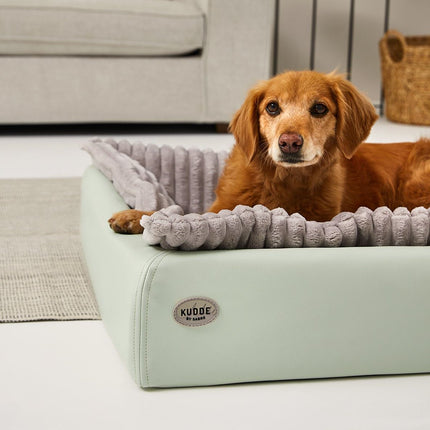 SEO. Hundebett KUDDE Pastell Kunstleder - mint Linkreich