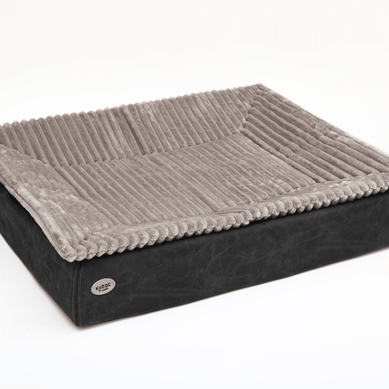 SEO. Hundebett KUDDE veganes Wildleder - dark grey Linkreich