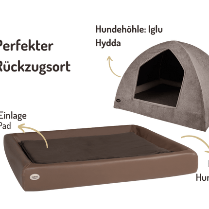 SEO. Hundehöhlen - Bundle | KUDDE + Iglu Hydda - chocolate Linkreich