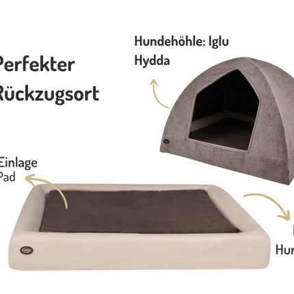 SEO. Hundehöhlen - Bundle | KUDDE + Iglu Hydda - moon Linkreich