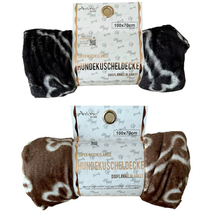 Hundedecke 100x70cm » Hundekuscheldecke » Flanell Liegedecke für Hunde » leicht & dünn