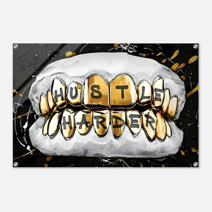 Hustle Harder - Leinwandbild Motivation (Canvas) kaufen bei Linkreich – Jetzt entdecken!