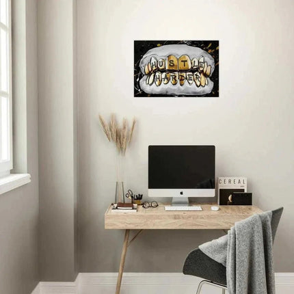 Hustle Harder - Leinwandbild Motivation (Canvas) kaufen bei Linkreich – Jetzt entdecken!