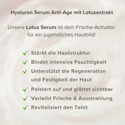 SEO. Hyaluron Serum •Anti Age• mit Lotusextrakt - Linkreich