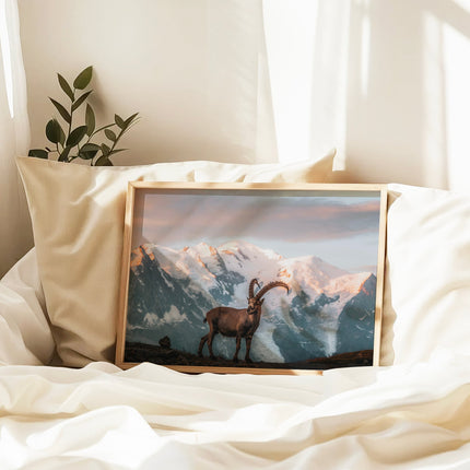 Ibex Sunrise in Chamonix - Wall Art Print of Mont Blanc