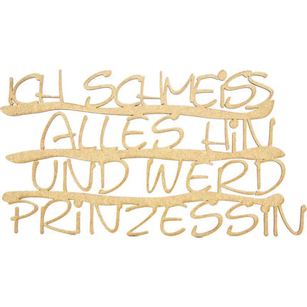 SEO. Ich schmeiß alles hin und werd Prinzessin Deko Schriftzug - Linkreich