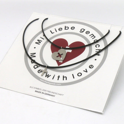 Thankgoods Freundschaft-Schmuckset Kreis/Kreuz für 2 Menschen die Ihre Liebe auf eine ganz besondere Art teilen möchten!