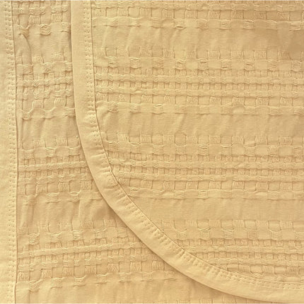 Waffelmuster Baumwolle Piqué Tagesdecke