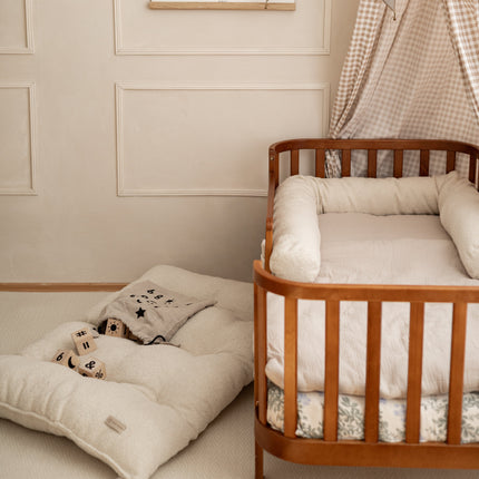 Bettschlange einsträngig Teddystoff Bouclé – Schutz & Vielseitig