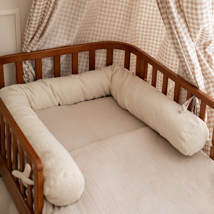 Bettschlange einsträngig Teddystoff Bouclé – Schutz & Vielseitig