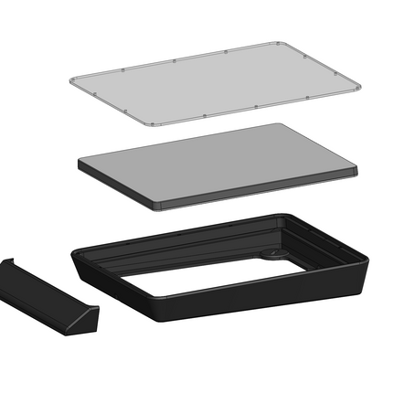 Starlink Mini Halterung mit Plexiglasscheibe & Spoiler für Wohnmobil Dach