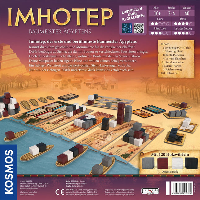 SEO. Imhotep – Baumeister Ägyptens *Nominiert Spiel des Jahres 2016* - Linkreich