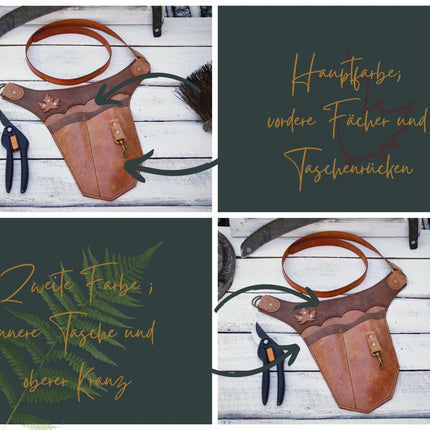 SEO. Individueller Gartenwerkzeuggürtel für die Rechte Körperseite, - Schwarz Linkreich