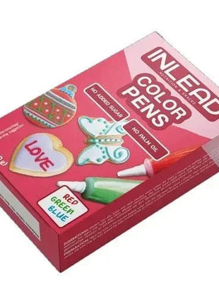 INLEAD Color Pens – Kuchendekorstifte ohne Zuckerzusatz (3 x 20 g) - Linkreich