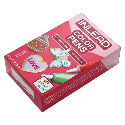 INLEAD Color Pens – Kuchendekorstifte ohne Zuckerzusatz (3 x 20 g) - Linkreich