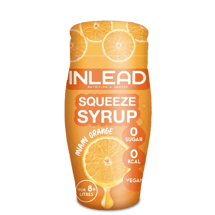 INLEAD Squeeze Syrup – Zuckerfreies Getränkekonzentrat fruchtige Sorten - Miami Orange Linkreich