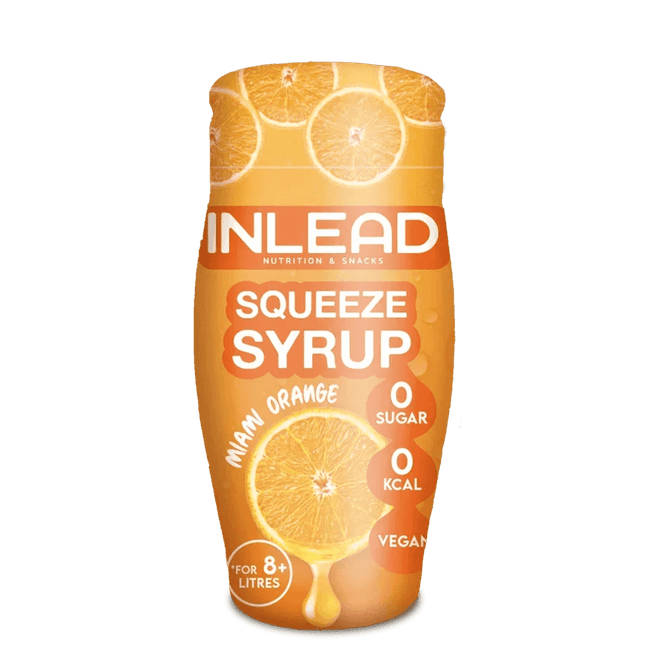 INLEAD Squeeze Syrup – Zuckerfreies Getränkekonzentrat fruchtige Sorten - Miami Orange Linkreich