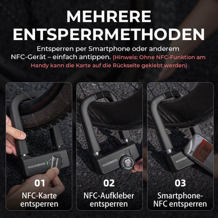 Intelligentes NFC Fahrradschloss Wasserdicht (Fahrradschloss) kaufen bei Linkreich – Jetzt entdecken!