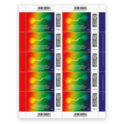 SEO. Internationales Jahr der Quantenwissenschaften und - technologie, Briefmarke zu 3,30 €, 10er - Bogen - Linkreich