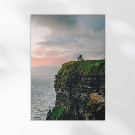 Cliffs of Moher Tower at Sunset – Irish Coastal Wall Art Print
