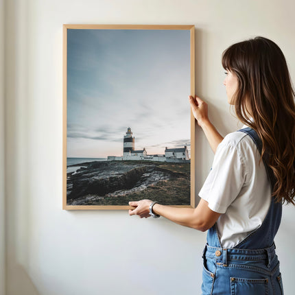 Hook Head Lighthouse Wall Art Print – Ireland’s Coastline at Sunset