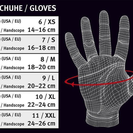 SEO. IRON - Fitness Handschuhe / Mountainbiking - C.P. SPORTS - F6 - Schwarz Linkreich